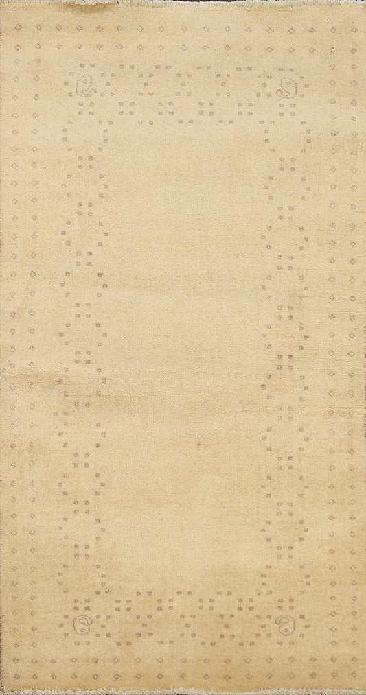 Contemporary Gabbeh Kashkoli Oriental Runner Rug 2x5