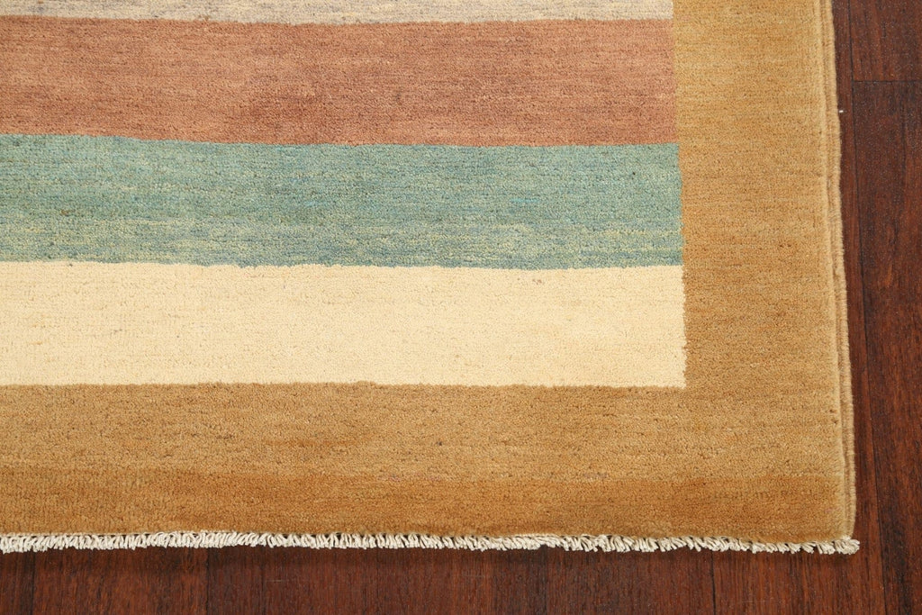 Stripe Contemporary Gabbeh Kashkoli Oriental Area Rug 3x5