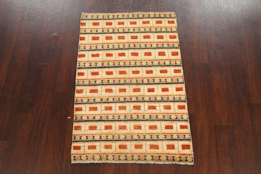 Geometric Gabbeh Kashkoli Oriental Area Rug 3x4