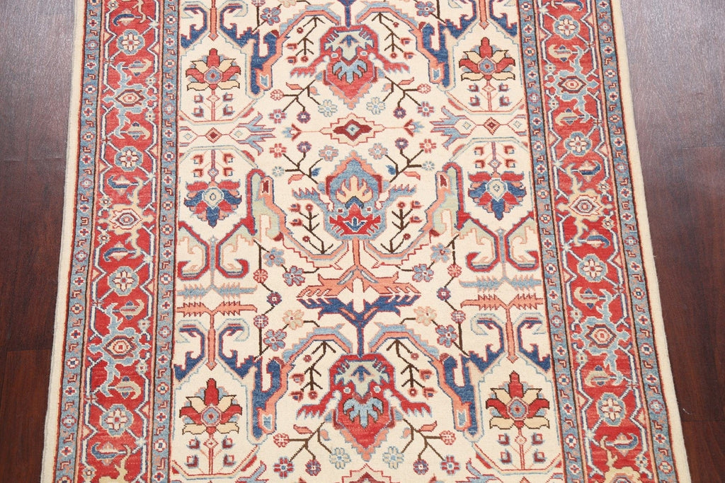 100% Vegetable Dye Super Kazak Oriental Area Rug 5x7