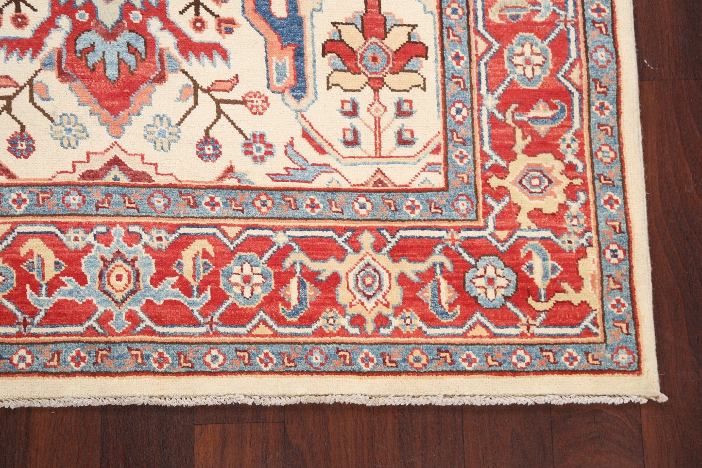 100% Vegetable Dye Super Kazak Oriental Area Rug 5x7