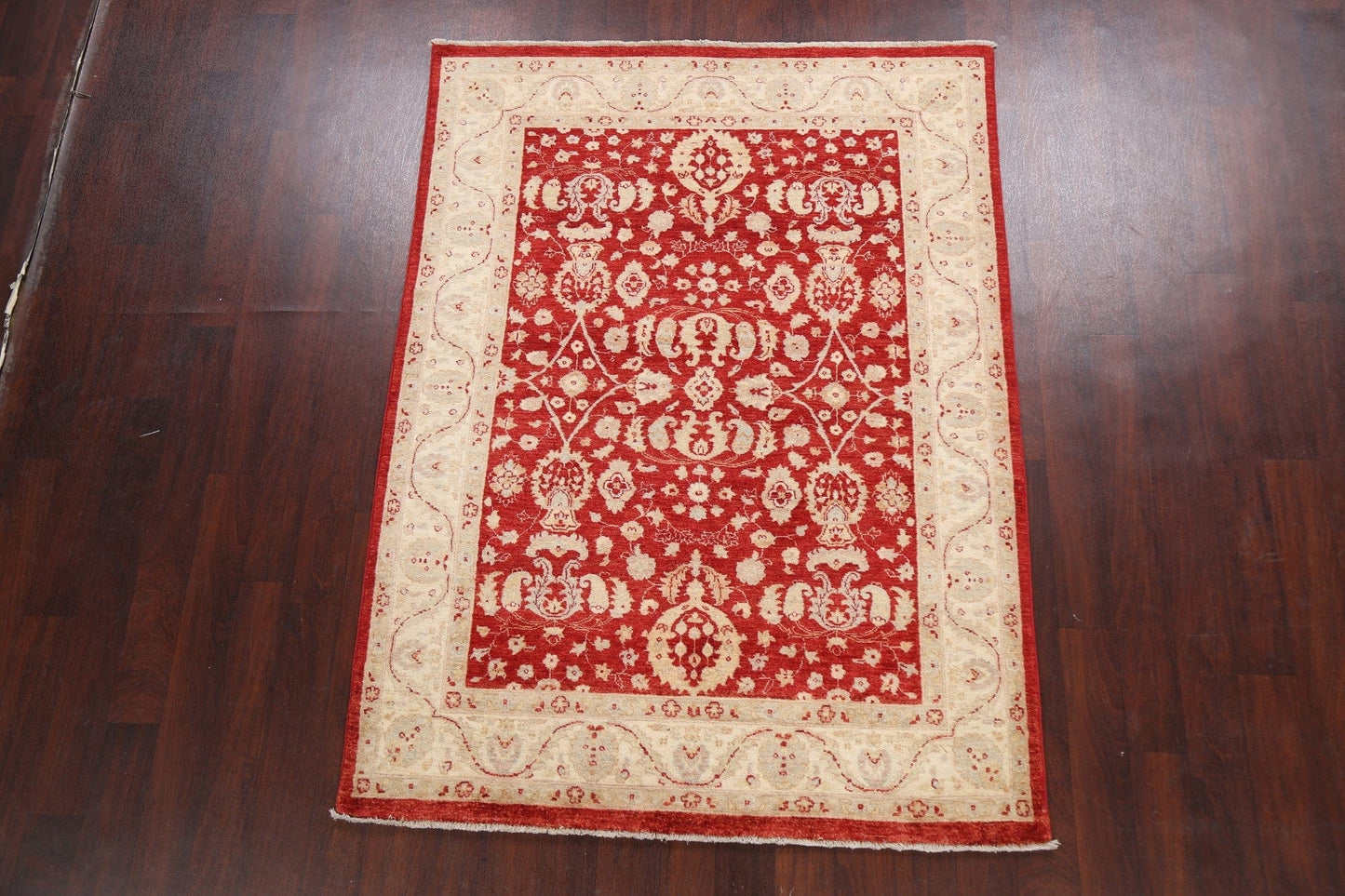 100% Vegetable Dye Peshawar Chobi Oriental Area Rug 5x7