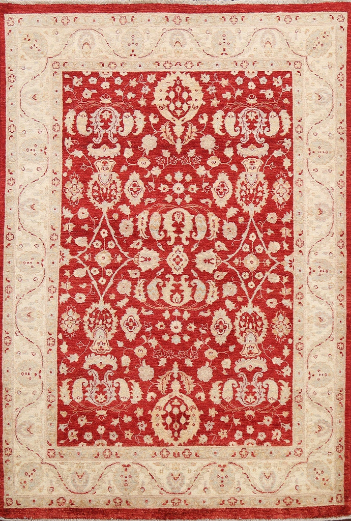 100% Vegetable Dye Peshawar Chobi Oriental Area Rug 5x7