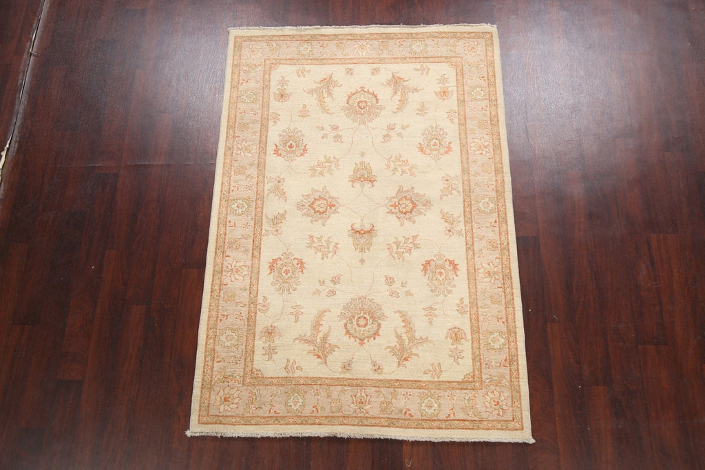 100% Vegetable Dye Peshawar Chobi Oriental Area Rug 5x7