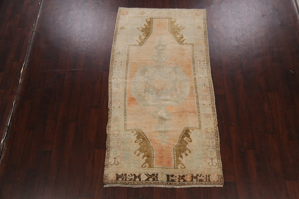 Muted Geometric Anatolian Oriental Area Rug 4x8