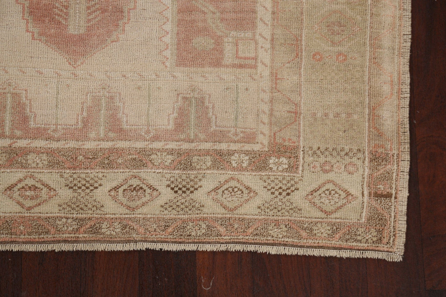 Muted Distressed Geometric Anatolian Oriental Area Rug 5x8