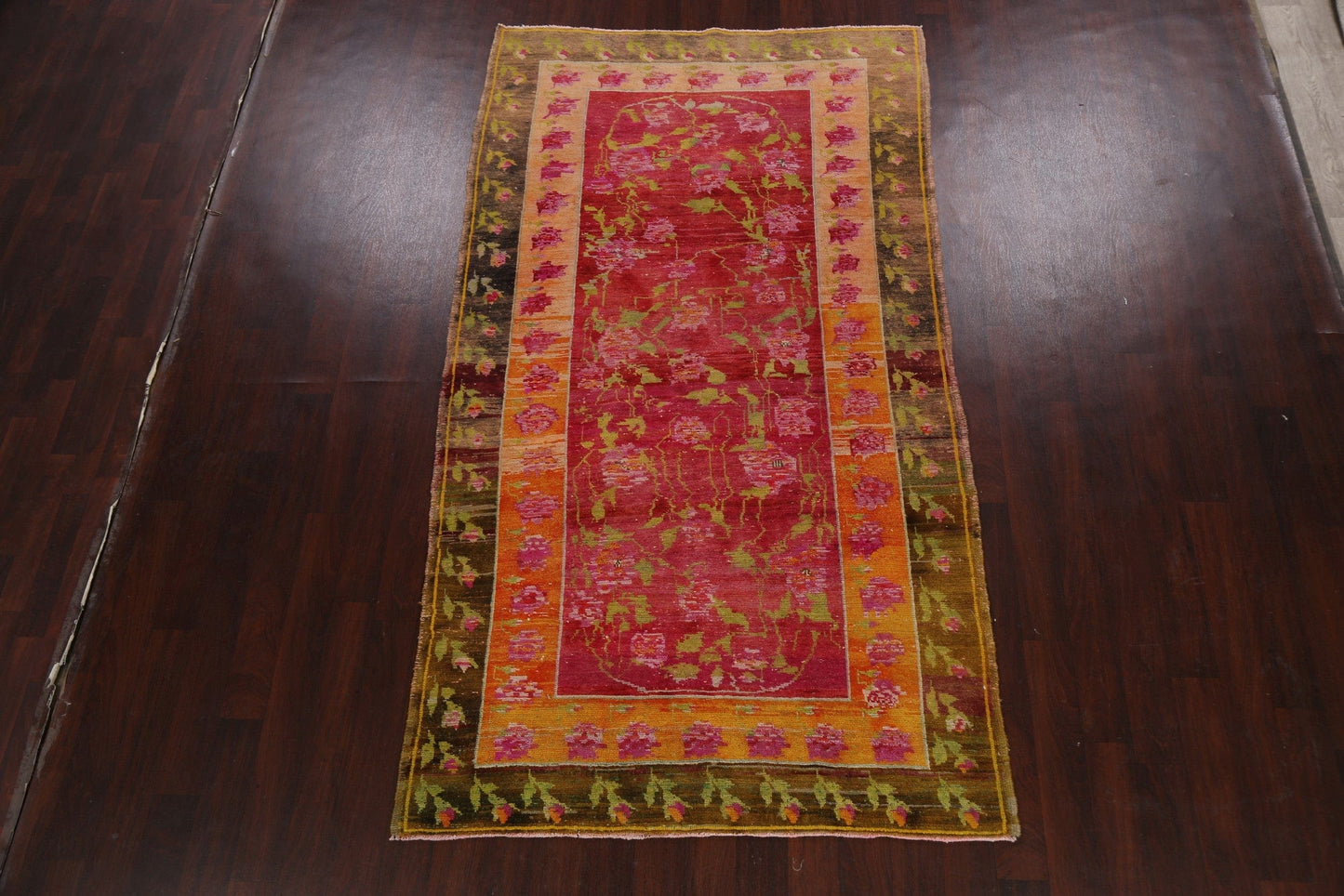 100% Vegetable Dye Floral Oushak Oriental Area Rug 5x9