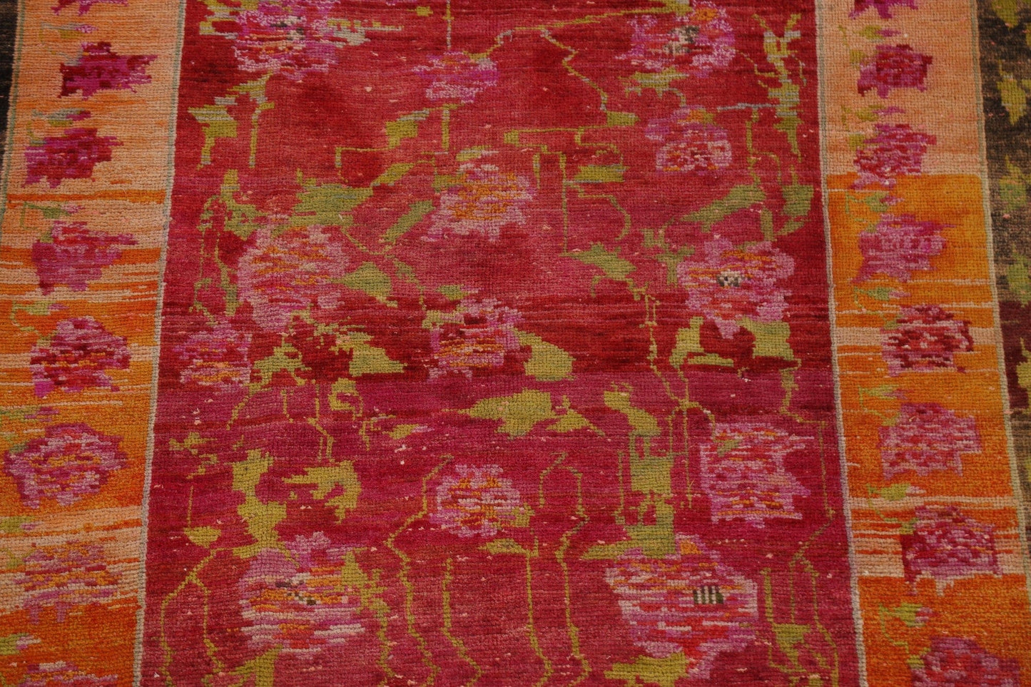 100% Vegetable Dye Floral Oushak Oriental Area Rug 5x9