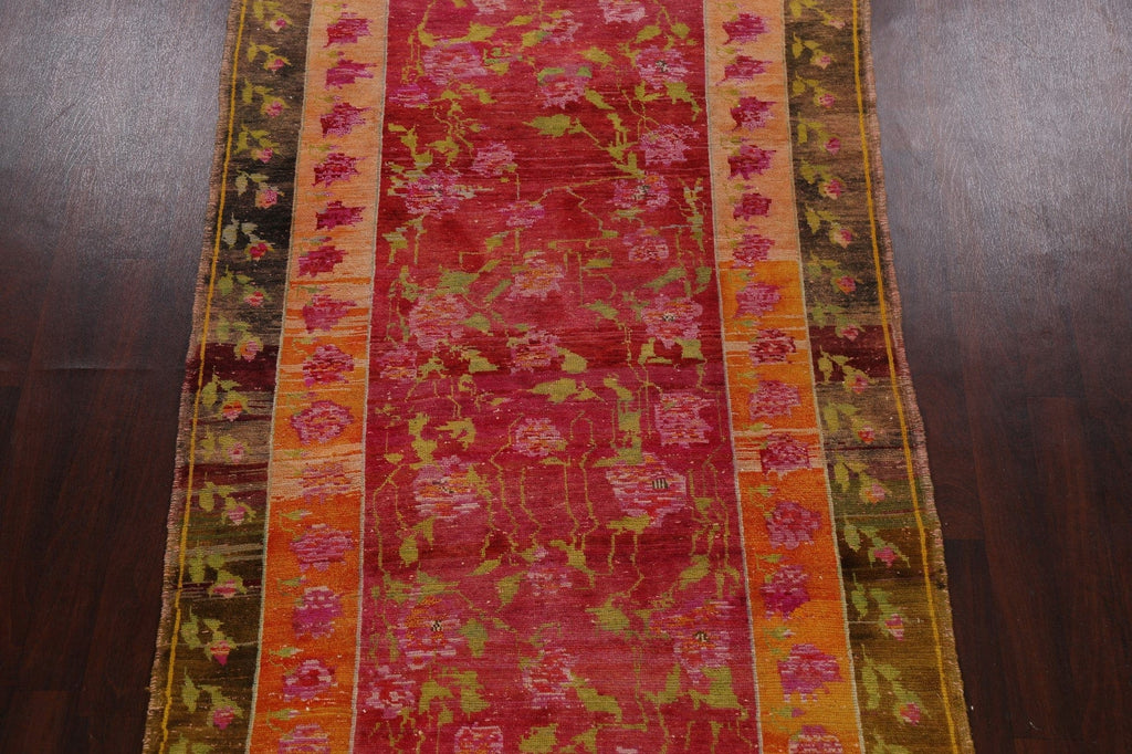 100% Vegetable Dye Floral Oushak Oriental Area Rug 5x9