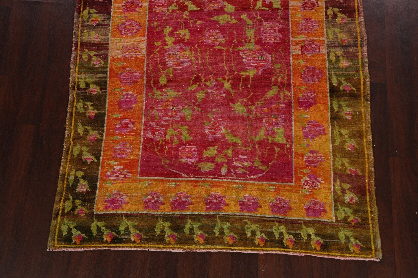 100% Vegetable Dye Floral Oushak Oriental Area Rug 5x9