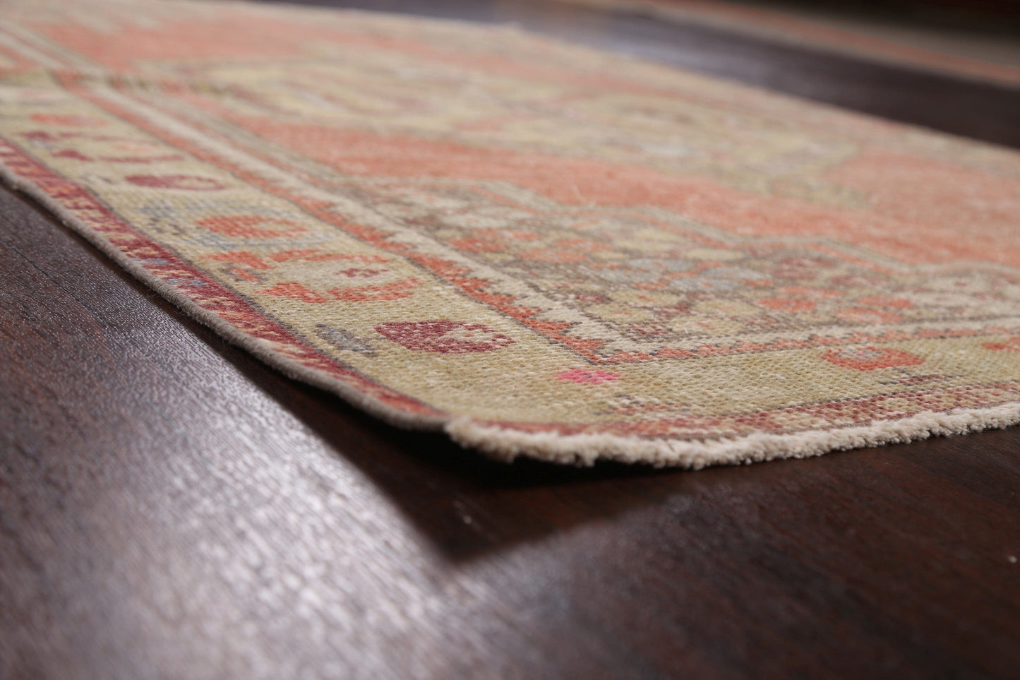 Antique Geometric Anatolian Oriental Area Rug 4x6