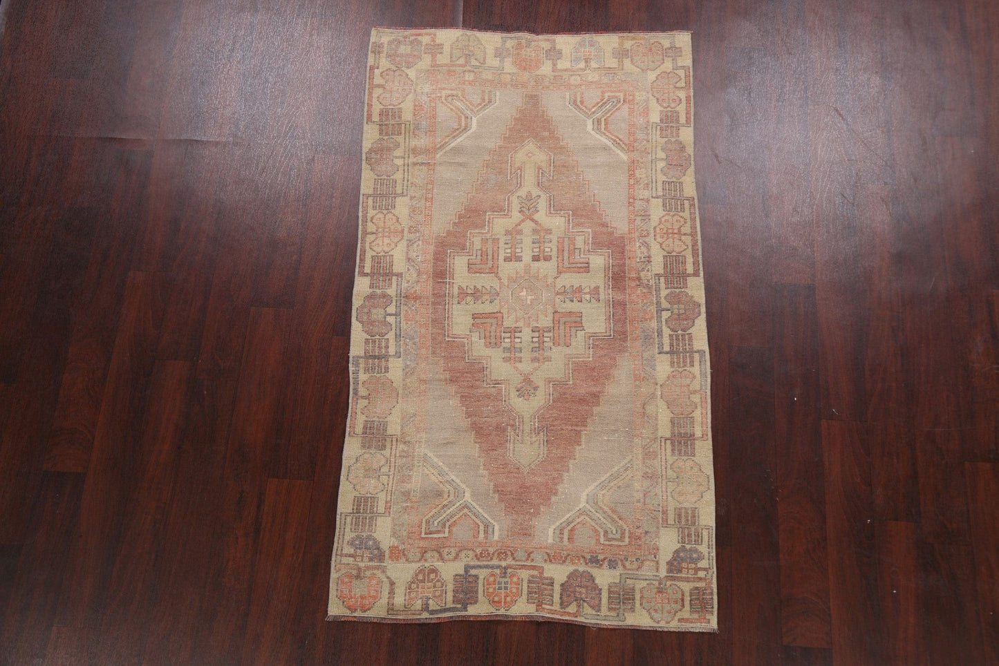 Antique Vegetable Dye Anatolian Oriental Area Rug 3x6