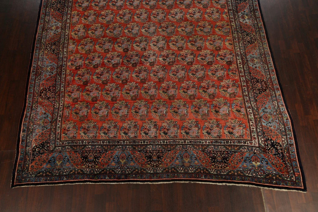 Antique 100% Vegetable Dye Bidjar Persian Area Rug 11x18