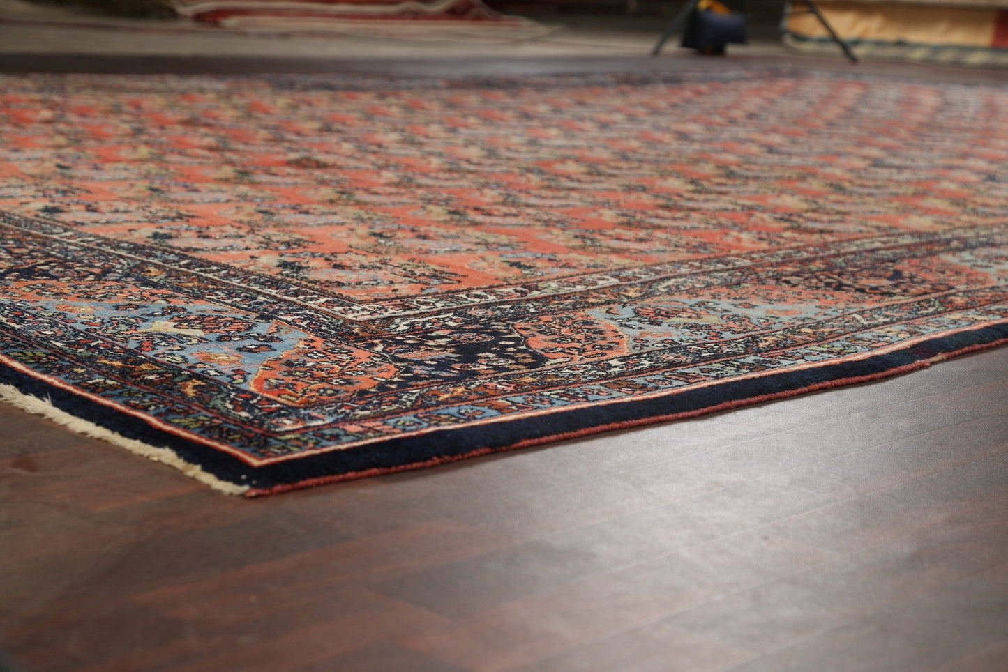 Antique 100% Vegetable Dye Bidjar Persian Area Rug 11x18