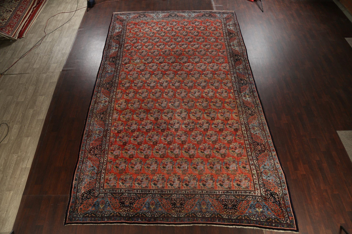 Antique 100% Vegetable Dye Bidjar Persian Area Rug 11x18