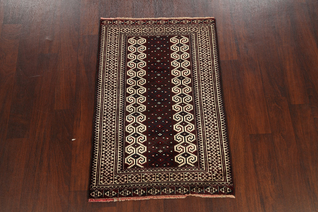 Tribal Geometric Balouch Persian Area Rug 3x4