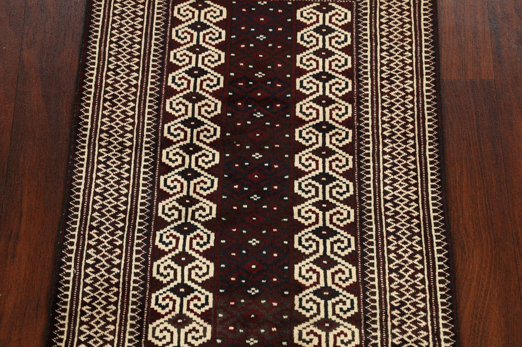 Tribal Geometric Balouch Persian Area Rug 3x4