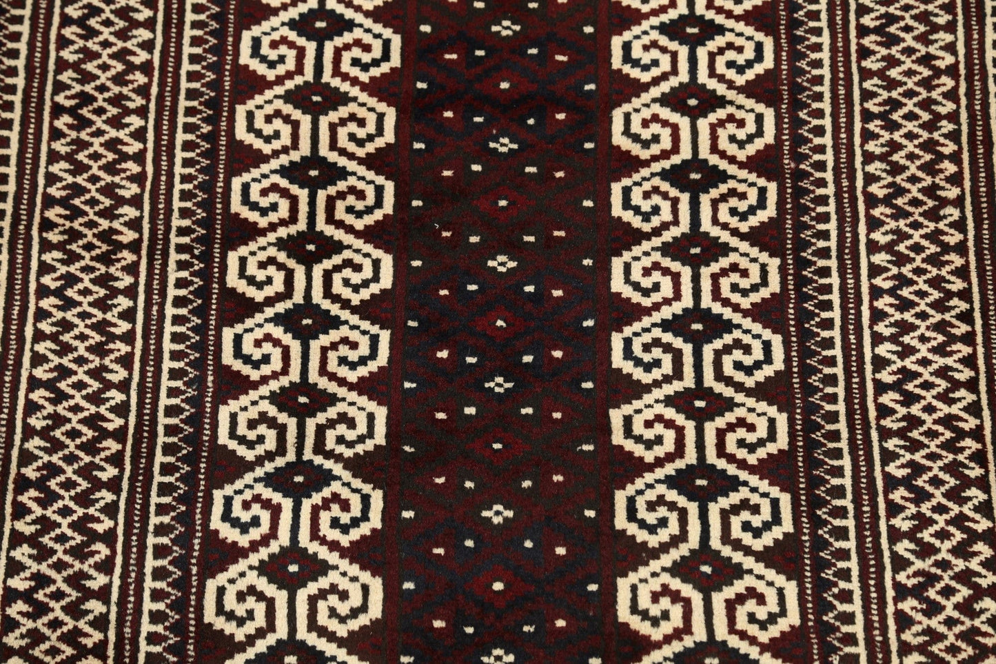 Tribal Geometric Balouch Persian Area Rug 3x4