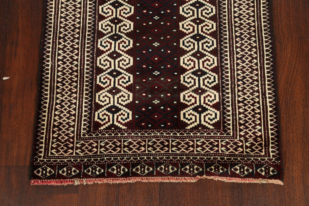 Tribal Geometric Balouch Persian Area Rug 3x4