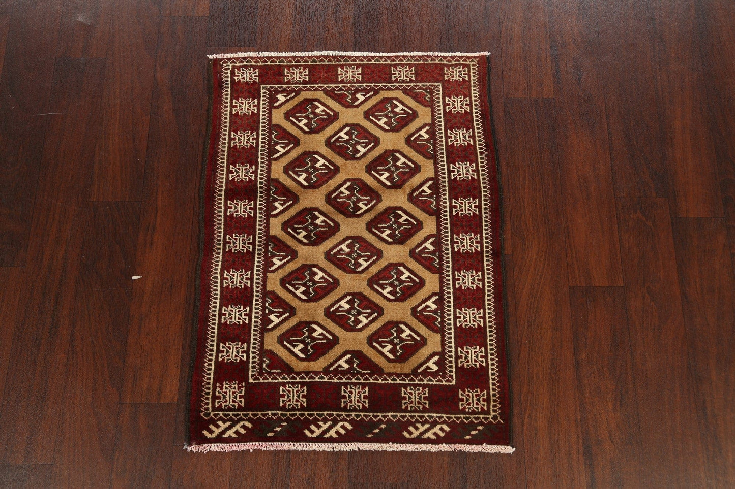 Elephant Foot Style Bokhara Oriental Area Rug 2x3