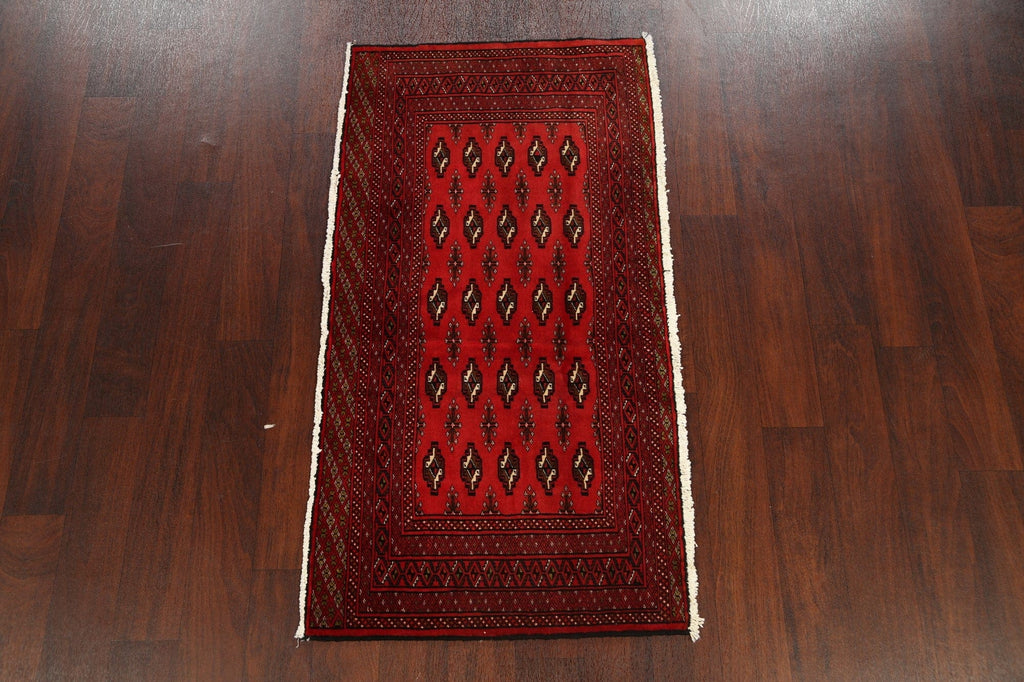 Tribal Geometric Turkoman Persian Runner Rug 2x5