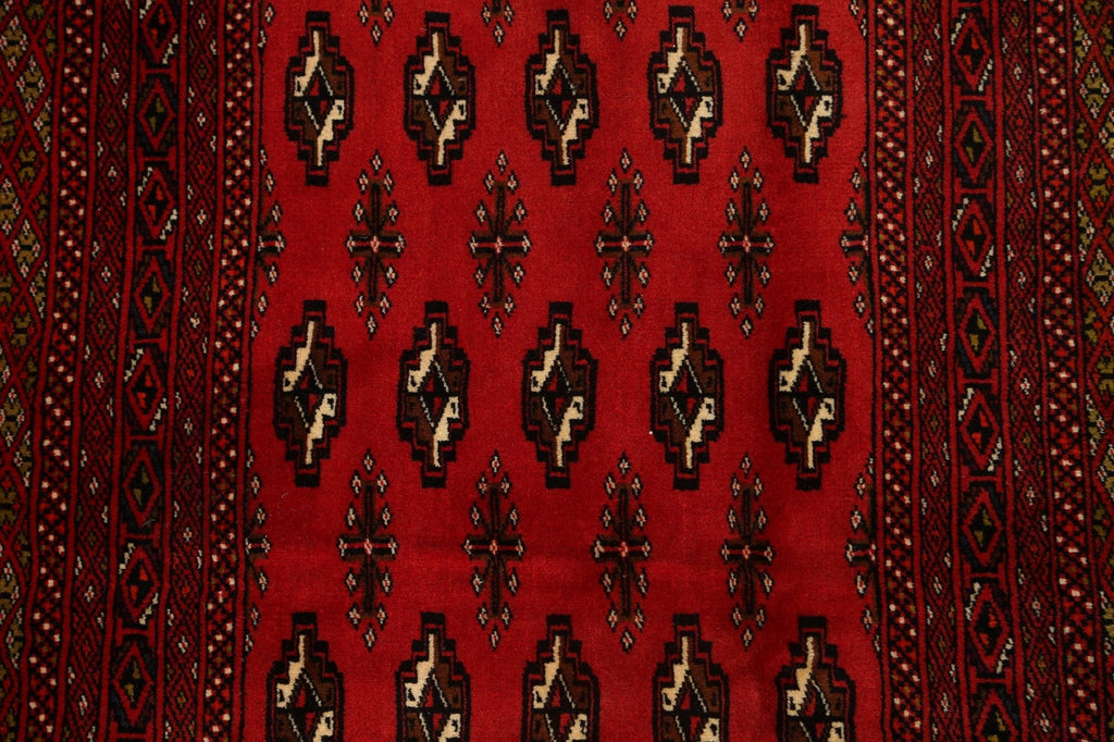 Tribal Geometric Turkoman Persian Runner Rug 2x5