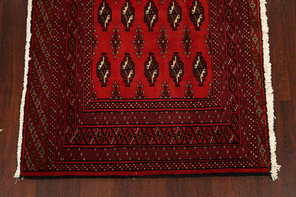 Tribal Geometric Turkoman Persian Runner Rug 2x5