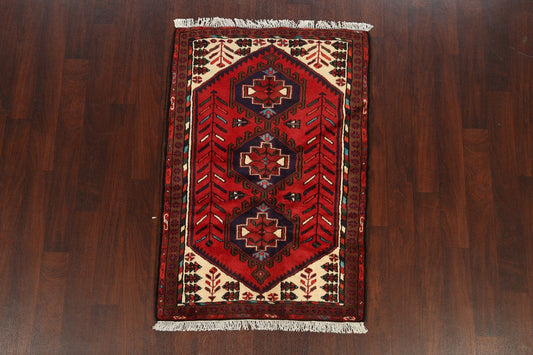 Tribal Geometric Hamedan Persian Area Rug 3x5