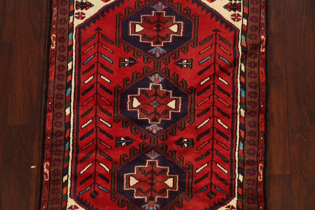 Tribal Geometric Hamedan Persian Area Rug 3x5