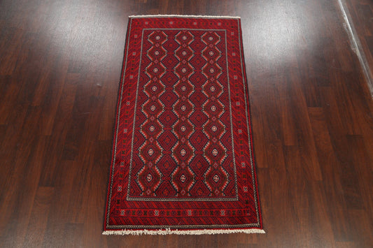 Geometric Balouch Persian Area Rug 4x6