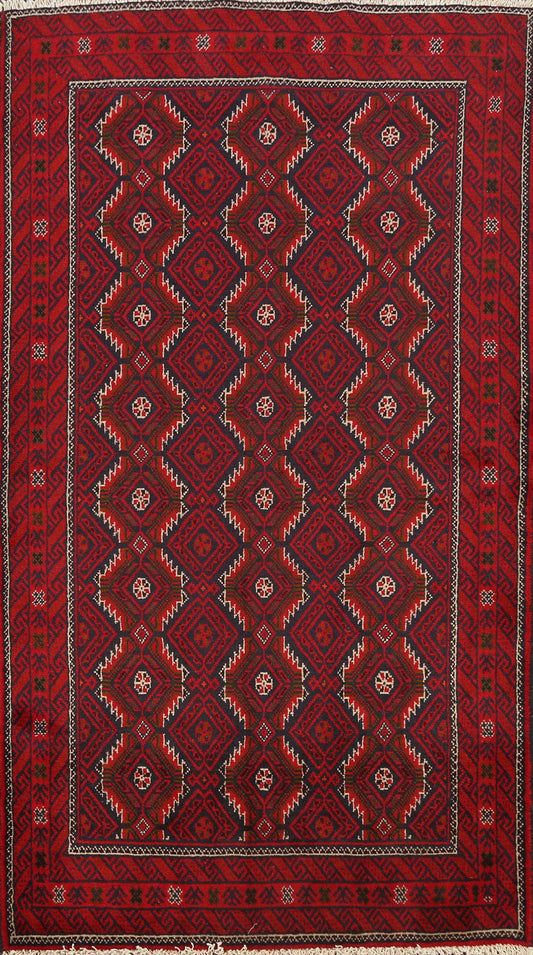 Geometric Balouch Persian Area Rug 4x6