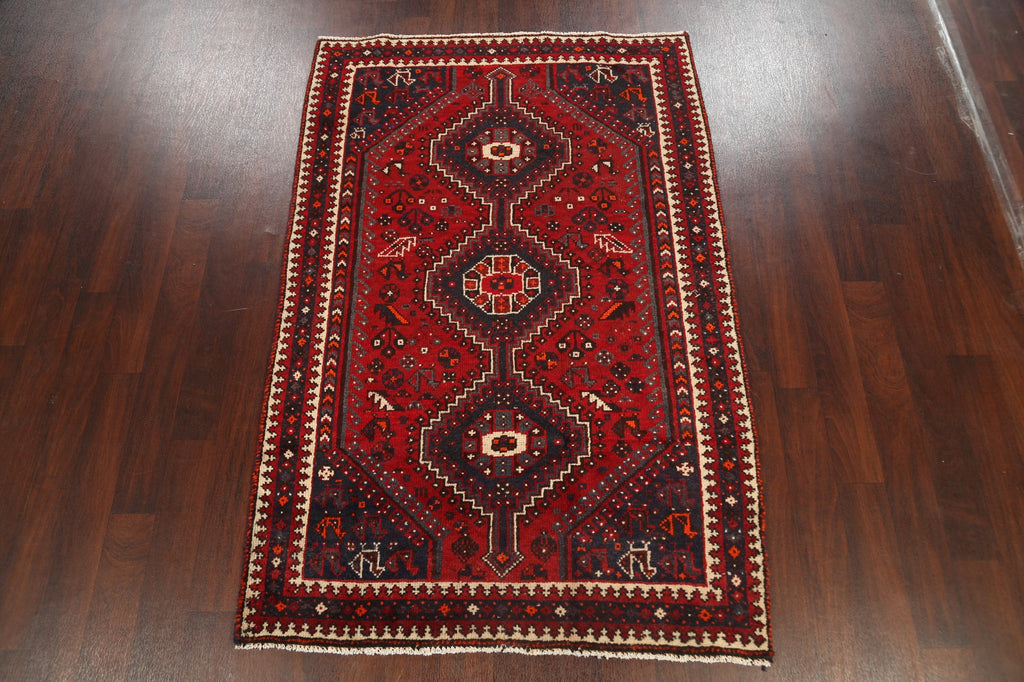 Tribal Geometric Shiraz Persian Area Rug 4x7