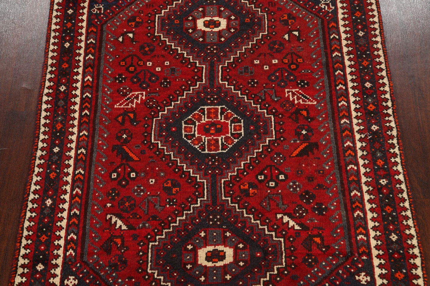 Tribal Geometric Shiraz Persian Area Rug 4x7