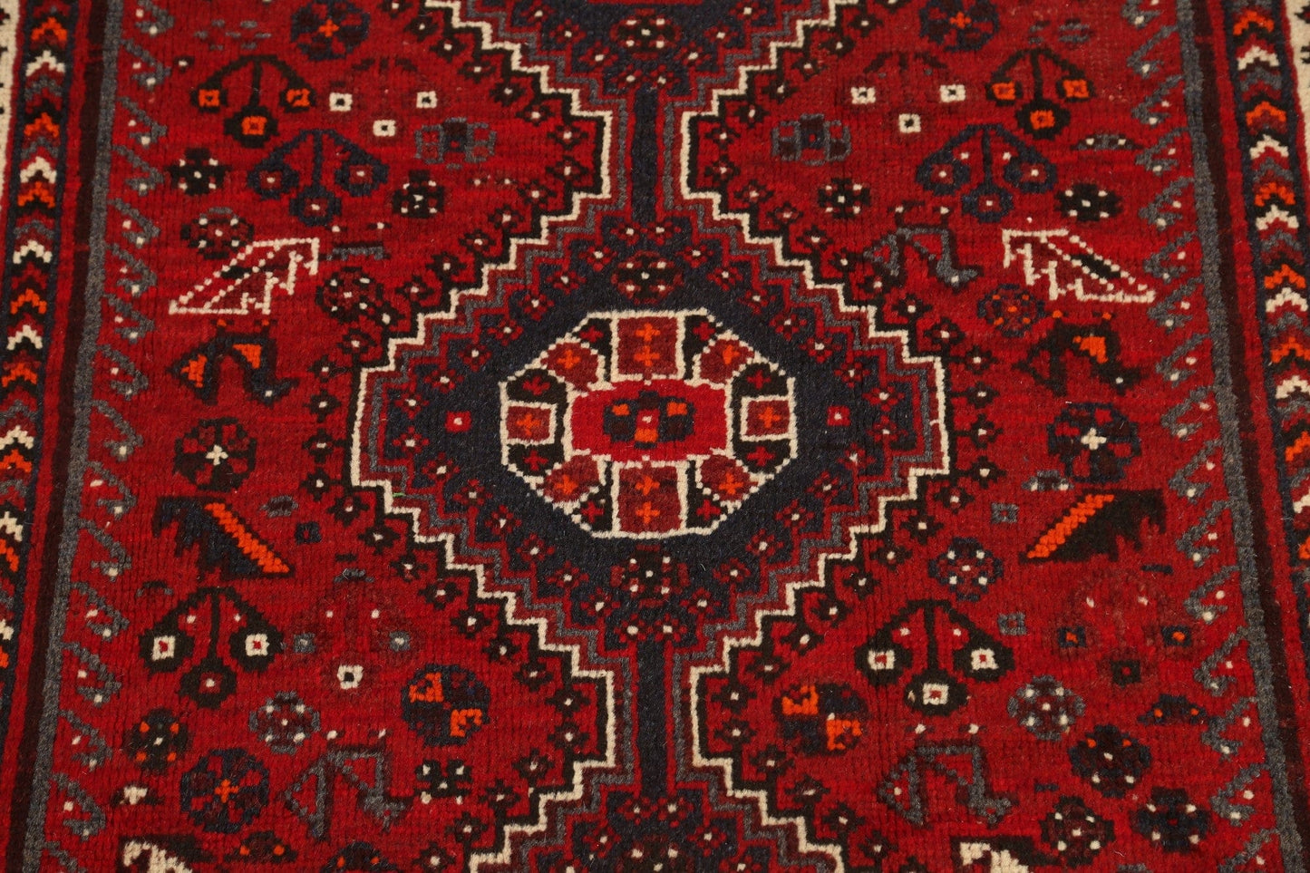 Tribal Geometric Shiraz Persian Area Rug 4x7