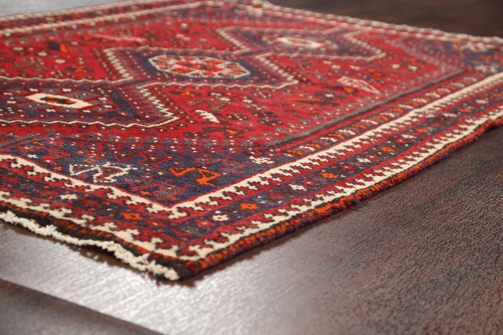 Tribal Geometric Shiraz Persian Area Rug 4x7