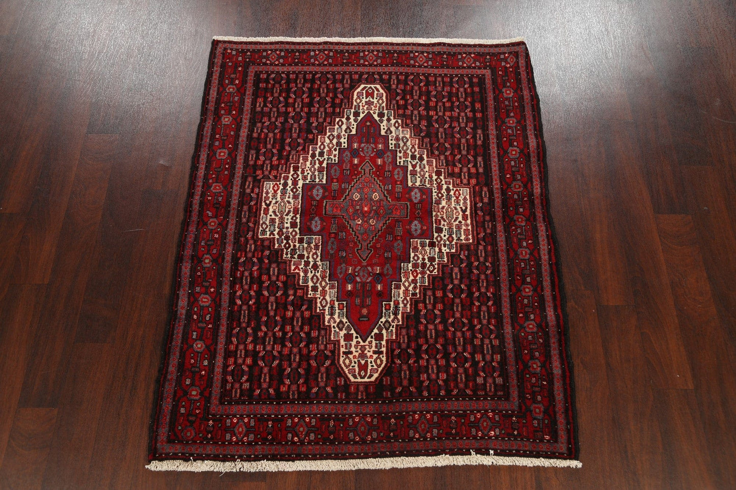 Tribal Geometric Bidjar Persian Area Rug 4x5