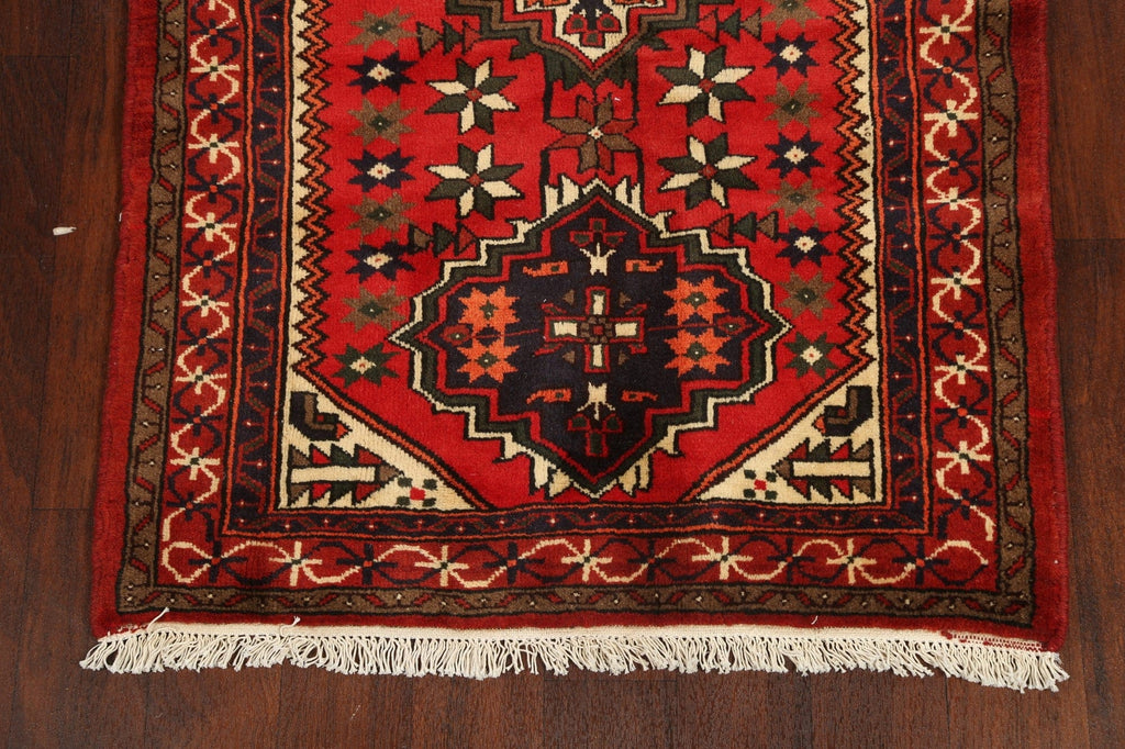 Geometric Hamedan Persian Area Rug 3x5