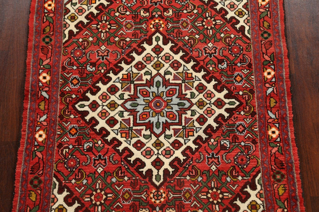 Geometric Hamedan Persian Area Rug 3x5