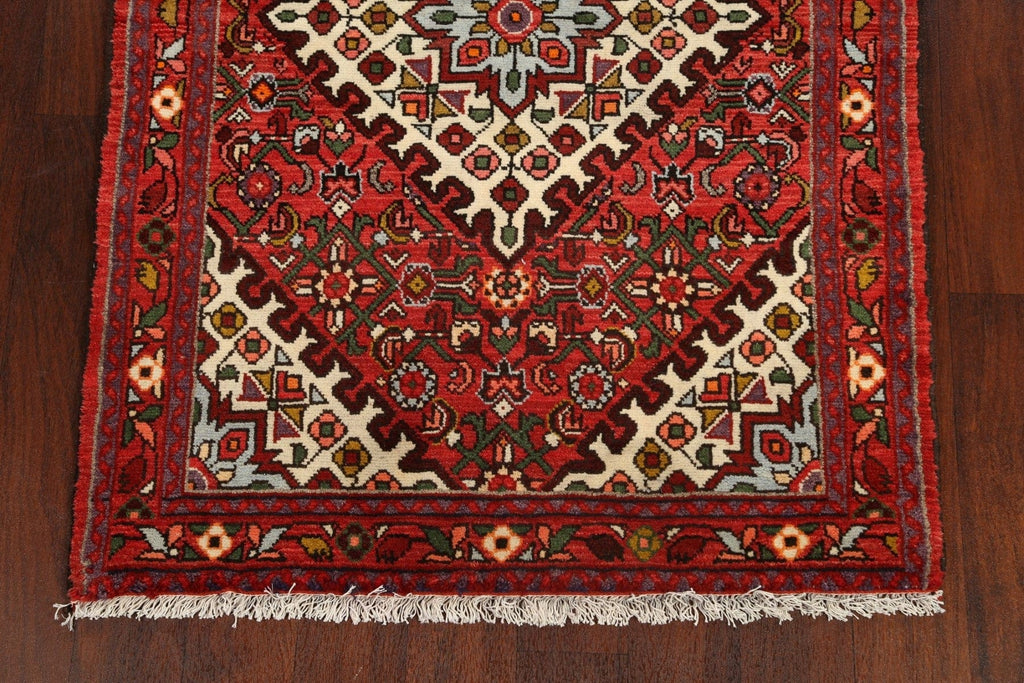 Geometric Hamedan Persian Area Rug 3x5