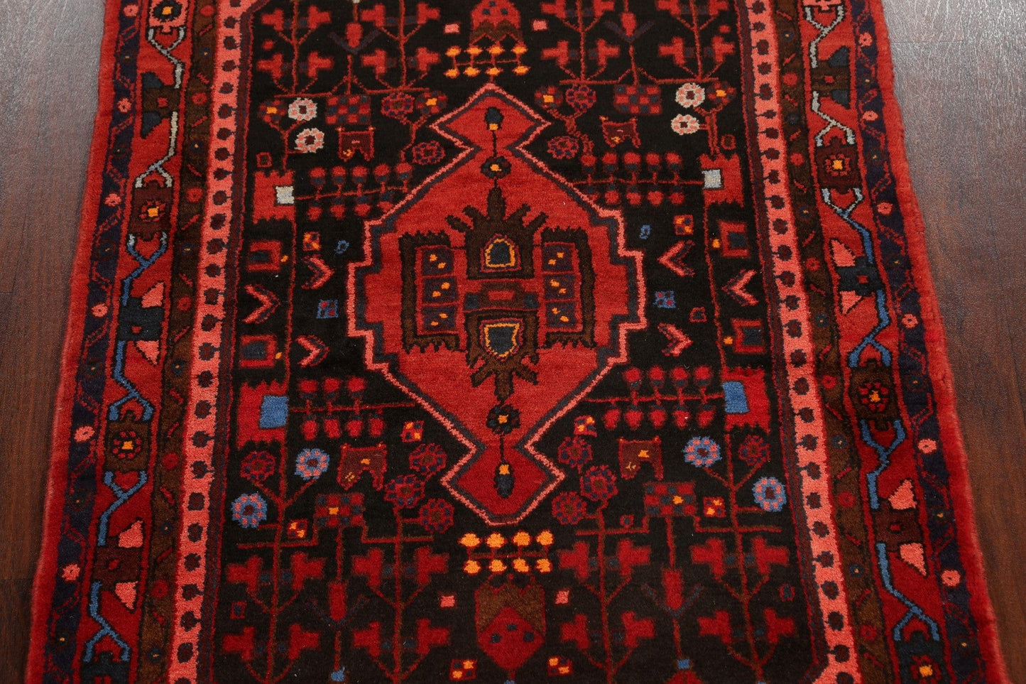 Geometric Hamedan Persian Area Rug 4x6