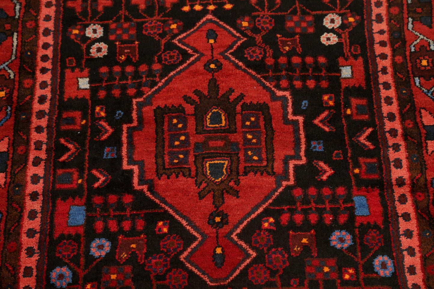 Geometric Hamedan Persian Area Rug 4x6