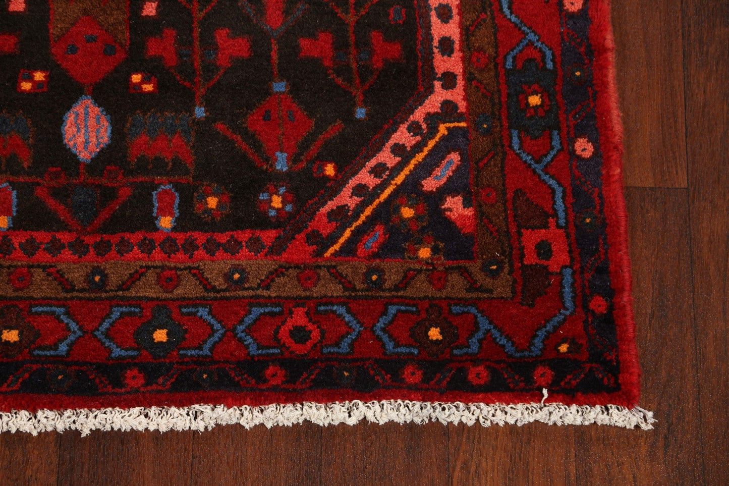 Geometric Hamedan Persian Area Rug 4x6