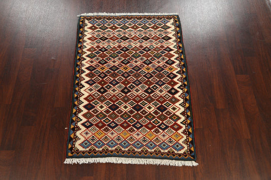 All-Over Geometric Bakhtiari Persian Area Rug 3x5