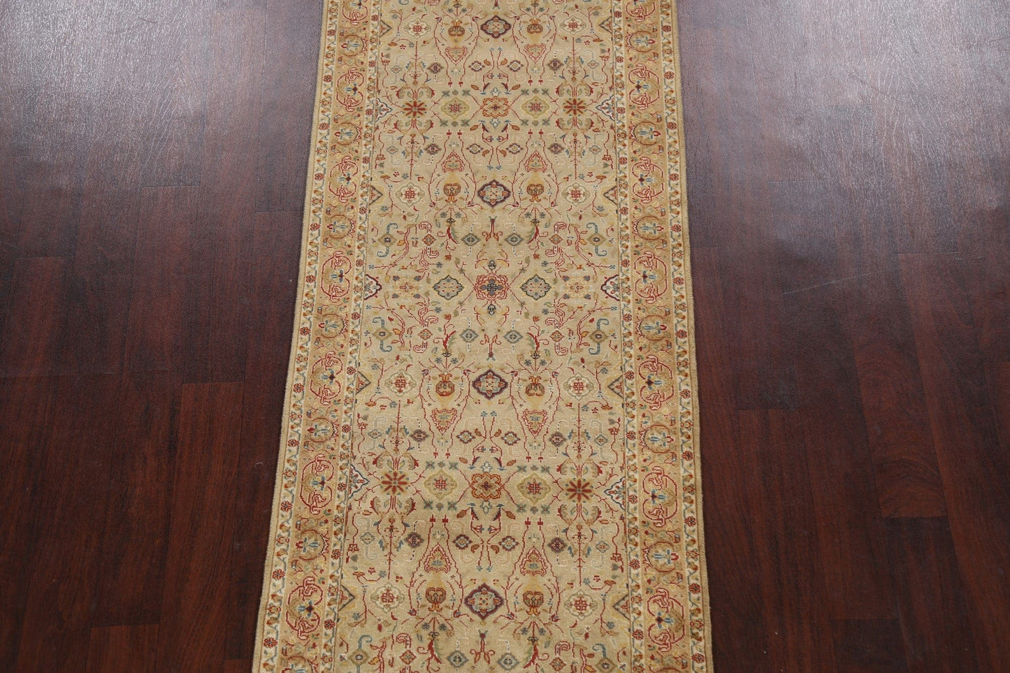 100% Vegetable Dye Fine Agra Oriental Runner Rug 3x13