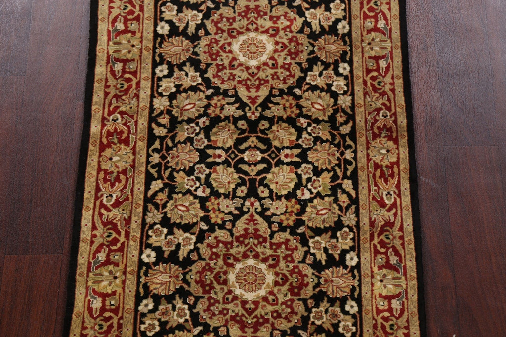 100% Vegetable Dye Fine Agra Oriental Runner Rug 3x10