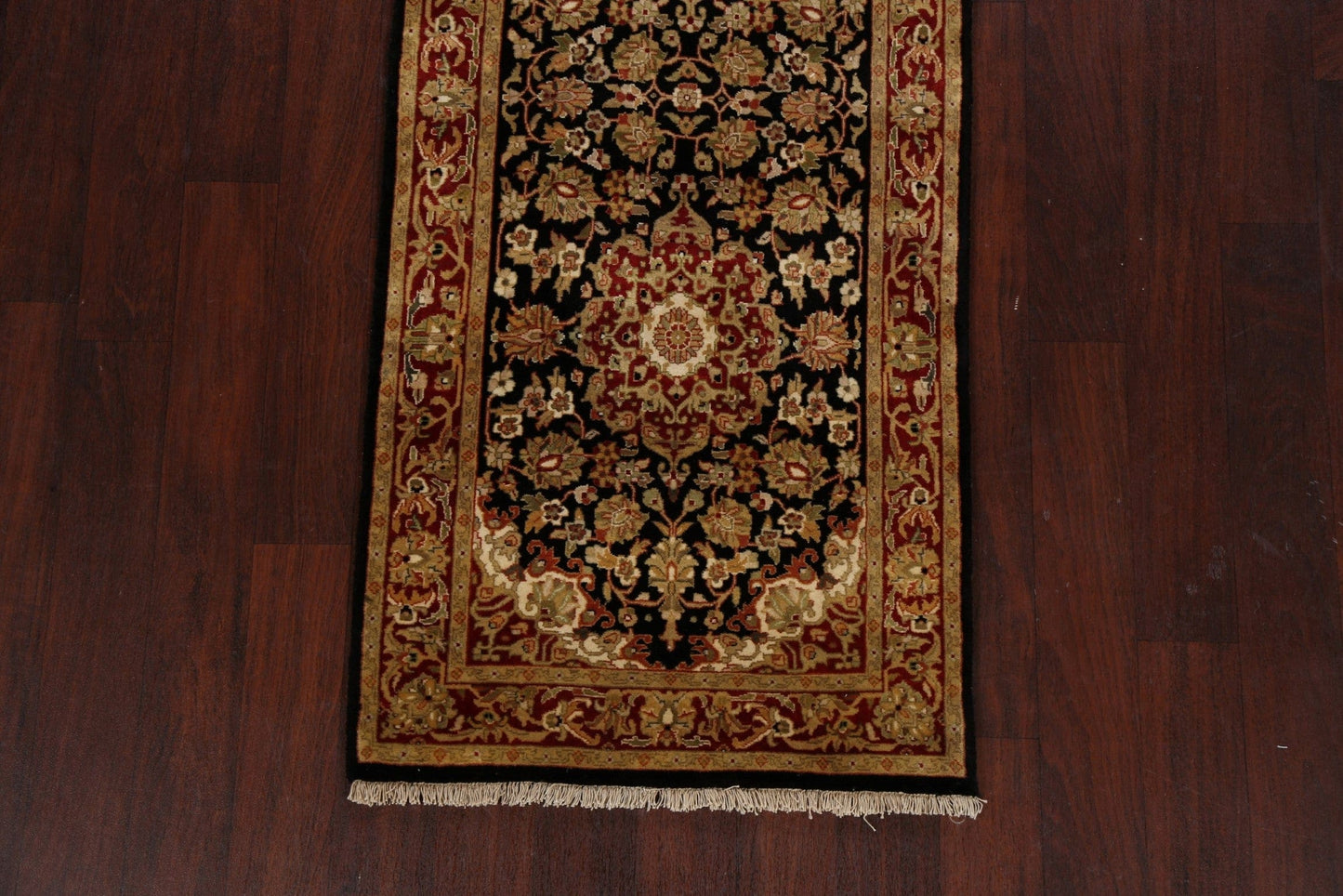 100% Vegetable Dye Fine Agra Oriental Runner Rug 3x10