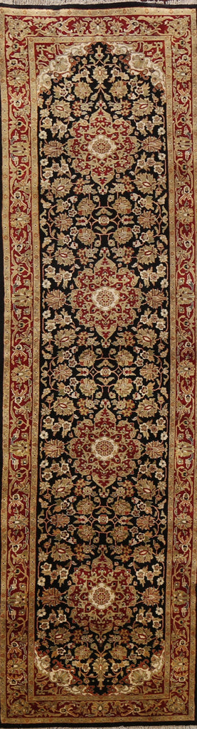 100% Vegetable Dye Fine Agra Oriental Runner Rug 3x10