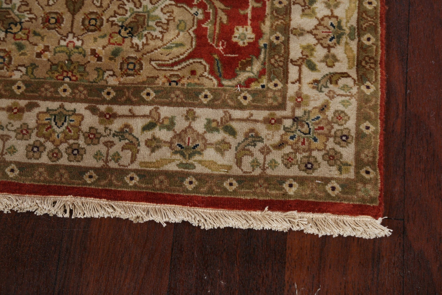 100% Vegetable Dye Floral Fine Agra Oriental Runner Rug 2x10