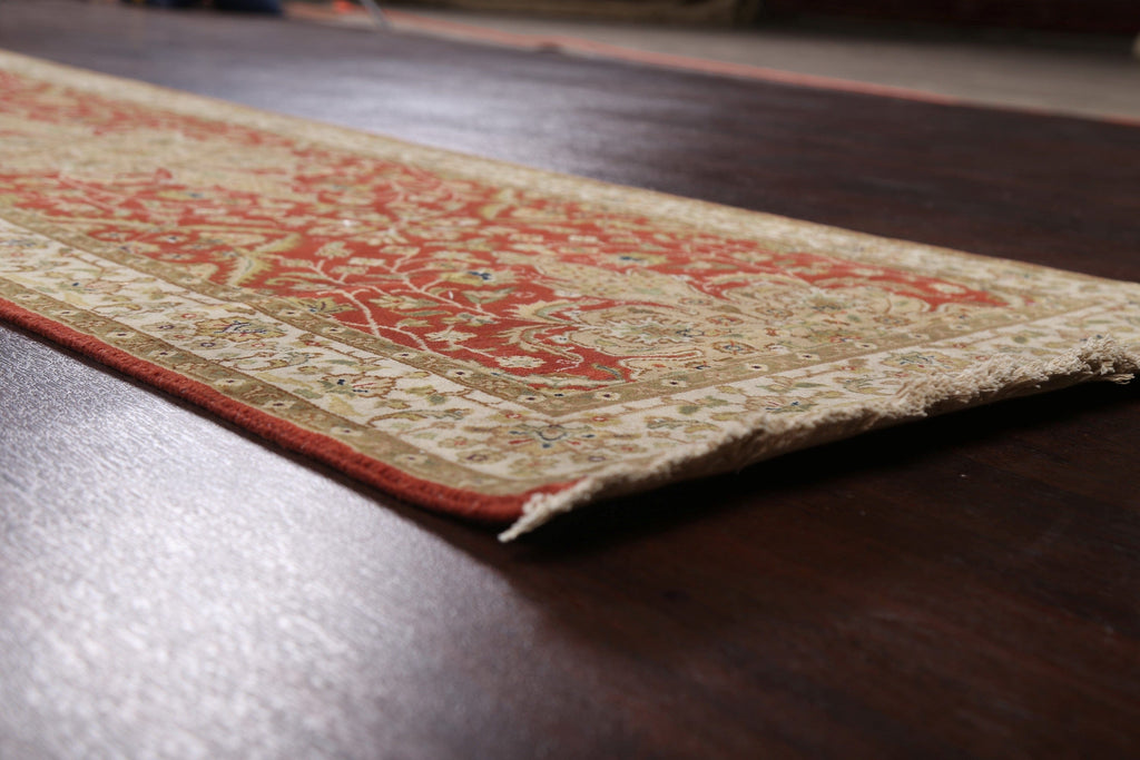 100% Vegetable Dye Floral Fine Agra Oriental Runner Rug 2x10