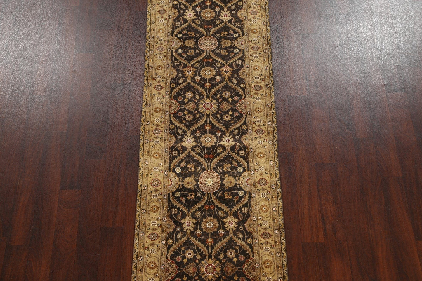 100% Vegetable Dye Fine Agra Oriental Runner Rug 3x14